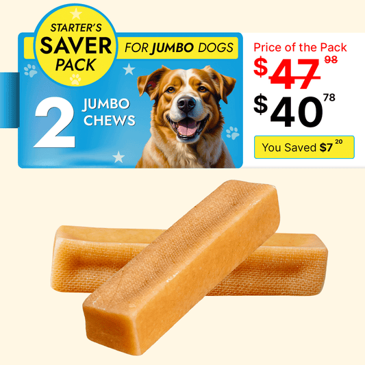 Big Dogs Starter Pack - 2 Sticks Jumbo Yak Chew for Jumbo Dogs