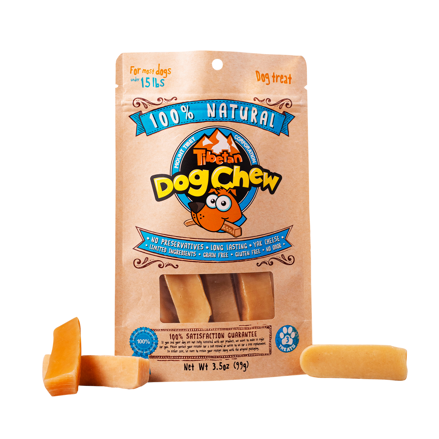 Yak Chews for Small Dogs - Natural Cheese Puppy Treats