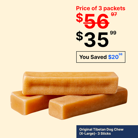 Long Lasting Yak Cheese Chews for X-Large dogs - 3 sticks