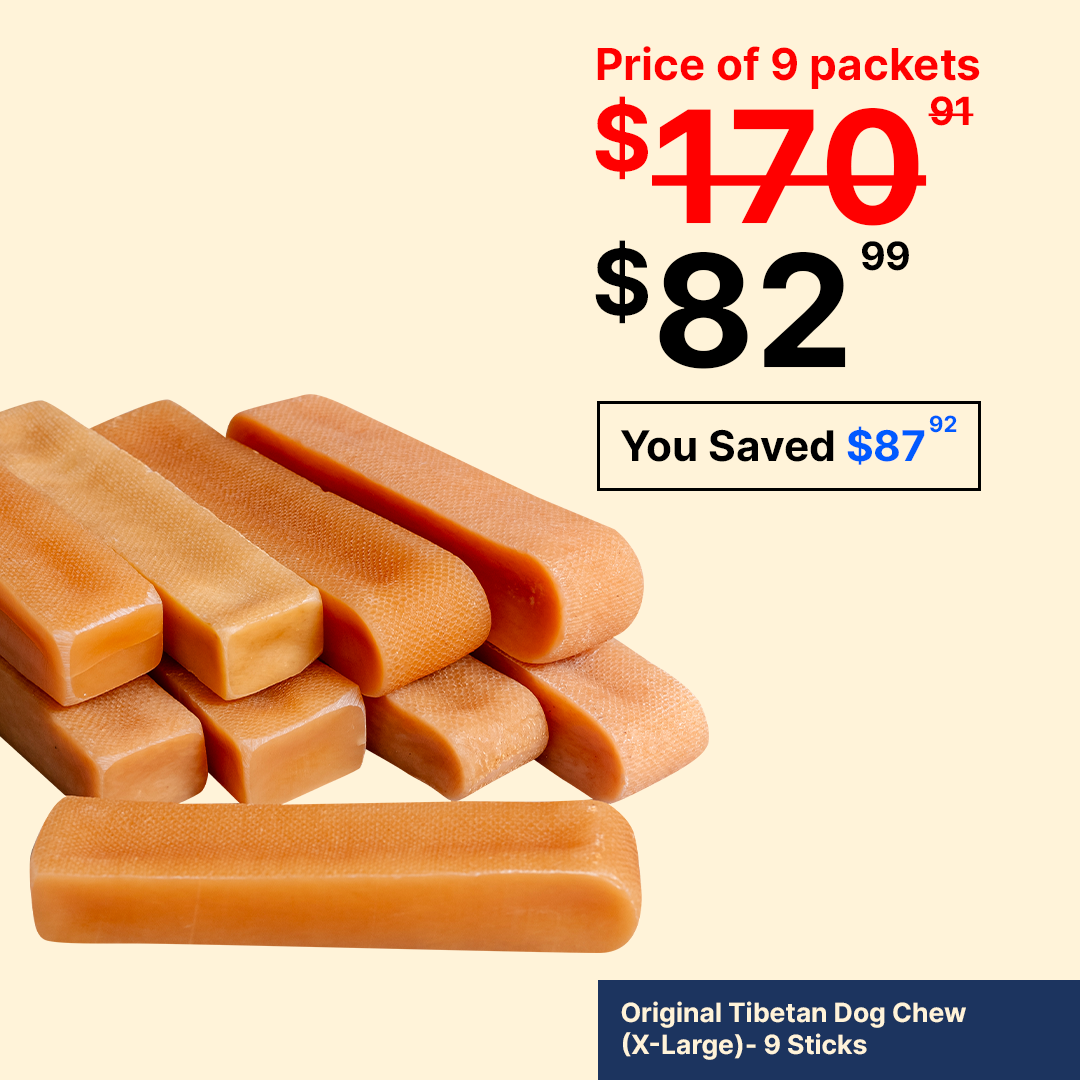 Buy X- Large Durable Yak Cheese Dog Chews - 9 sticks